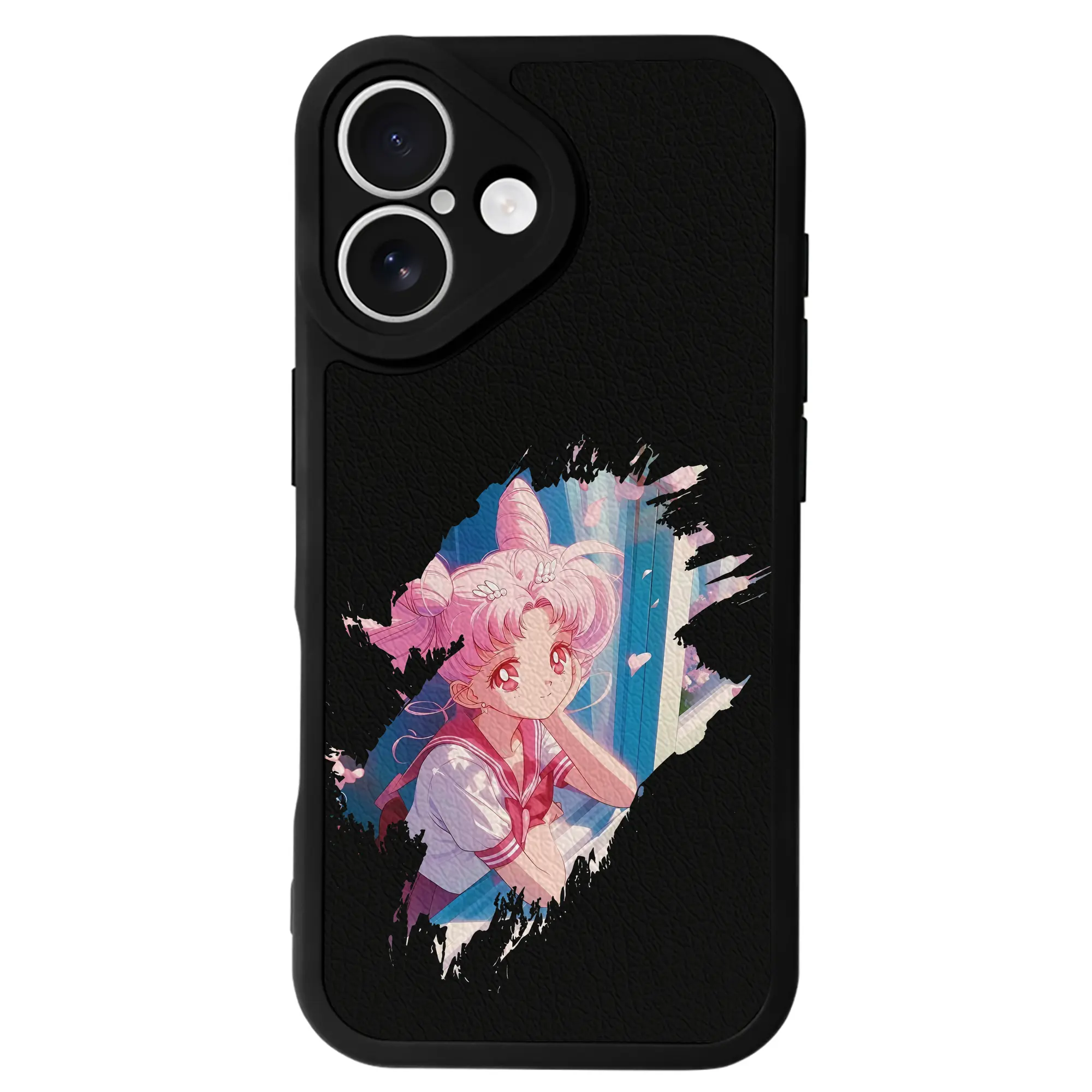 美少女戦士セーラームーン グッズ,ちびうさ - IPhone 16シリーズ対応 ・ シリコンスマホケース ・ レザー調 ・ 高精度フィット ・ 耐衝撃 ・ ワイヤレス充電対応 ・ 精密カット